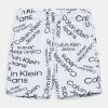 Calvin Klein Jeans STACKED AOP LOGO RELAXED SHORTS - Short - White Stacked Logo Aop