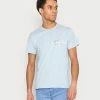 Calvin Klein Jeans TWO TONE MONOGRAM TEE - T-shirt Imprimé - Bayshore Blue