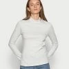 Calvin Klein Jeans ICONIC MOCK NECK - T-shirt à Manches Longues - Stone Grey