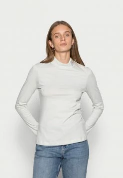Calvin Klein Jeans ICONIC MOCK NECK - T-shirt à Manches Longues - Stone Grey