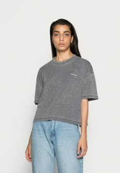 Calvin Klein Jeans BURN OUT OVERSIZED TEE - T-shirt Basique - Grey