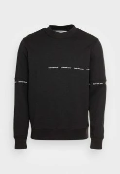 Calvin Klein Jeans REPEAT LOGO CREW NECK UNISEX - Sweatshirt - Black -Calvin Klein Elegant Magasin 1c34976c75754719b2abd49b07709662