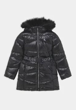 Calvin Klein Jeans BELTED LONG COAT - Doudoune - Black