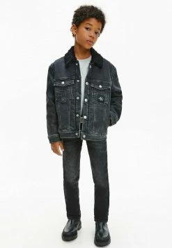 Calvin Klein Jeans OVERSIZED SHERPA - Veste En Jean - Grey Wash Rigid -Calvin Klein Elegant Magasin 1e1666f4d4284321877f59b3b25943dc