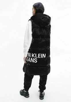 Calvin Klein Jeans LONG PADDED GILET - Veste Sans Manches - Ck Black -Calvin Klein Elegant Magasin 1f7ba3aca5ca446aa9d05c0f60f4945e