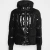 Calvin Klein Jeans HOODED HIGH SHINE PUFFER UNISEX - Veste D'hiver - Black