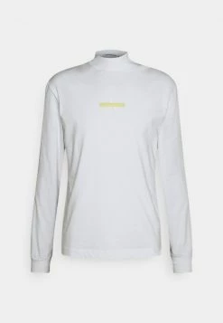 Calvin Klein Jeans CENSORED MOCK NECK - T-shirt à Manches Longues - Bright White