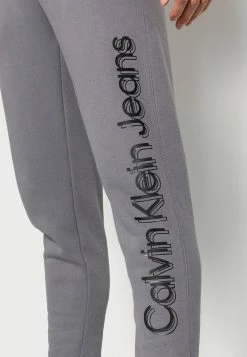 Calvin Klein Jeans VERTICAL BOLD INSTIT PANT - Pantalon De Survêtement - Fossil Grey -Calvin Klein Elegant Magasin 221528ecbdc34153995438989046b832