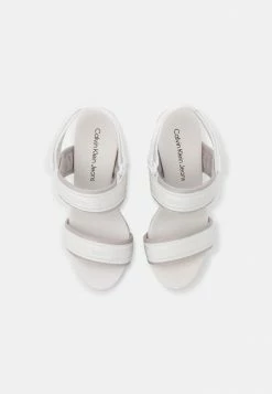 Calvin Klein Jeans WEDGE SLING - Sandales à Talons Hauts - Bright White -Calvin Klein Elegant Magasin 22ac0c8776d3460eba65cc45982f1973