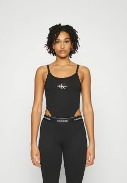 Calvin Klein Jeans SEASONAL MONOGRAM HIGH LEG - Débardeur - Black