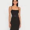 Calvin Klein Jeans LOGO TAPE STRAPPY DRESS - Robe En Jersey - Black