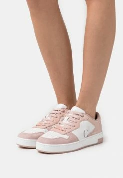 Calvin Klein Jeans CUPSOLE LACEUPBASKET GLITTER - Baskets Basses - Pale Conch Shell