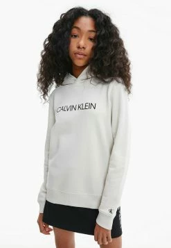 Calvin Klein Jeans INSTITUTIONAL LOGO - Sweat à Capuche - Eggshell