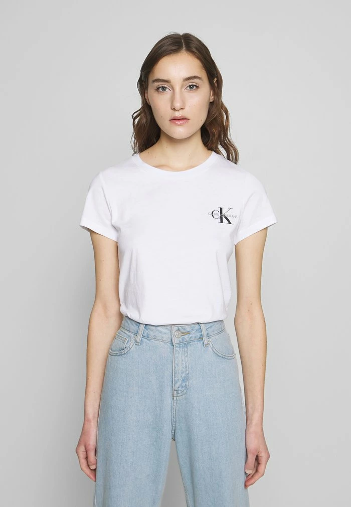 Calvin Klein Jeans MONOLOGO SLIM TEE 2 PACK - T-shirt Imprimé - Black/bright White 2 Calvin Klein Jeans MONOLOGO SLIM TEE 2 PACK - T-shirt Imprimé - Black/bright White – Image 2