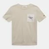 Calvin Klein Jeans SOLAR MIX MEDIA T-SHIRT - T-shirt Basique - Eggshell