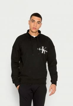 Calvin Klein Jeans TWO TONE MONOGRAM FUNNEL - Sweat à Capuche - Ck Black