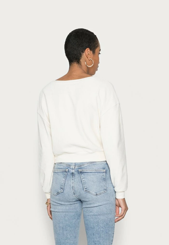 Calvin Klein Jeans SCOOP NECK - Sweatshirt - Tofu 3 Calvin Klein Jeans SCOOP NECK - Sweatshirt - Tofu – Image 3
