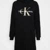 Calvin Klein Jeans SEASONAL MONOGRAM HOODIE DRESS - Robe De Jour - Black