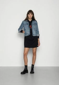 Calvin Klein Jeans OVERSIZED HOODIE DRESS - Robe De Jour - Black -Calvin Klein Elegant Magasin 2ca78bcd903343fe91393db85a7513e8