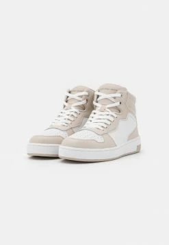 Calvin Klein Jeans BASKETBALL CUPSOLE MID - Baskets Montantes - White/eggshell -Calvin Klein Elegant Magasin 2cd7cbfdabcc4075a2ef1f2dbc345470