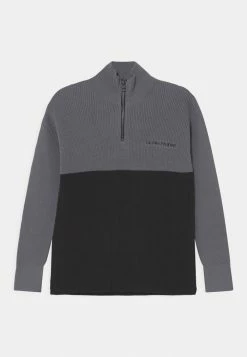 Calvin Klein Jeans BLOCK ZIP UP - Pullover - Black