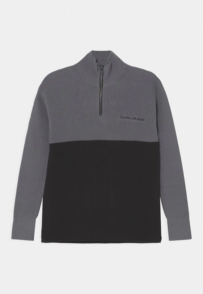 Calvin Klein Jeans BLOCK ZIP UP - Pullover - Black 1 Calvin Klein Jeans BLOCK ZIP UP - Pullover - Black