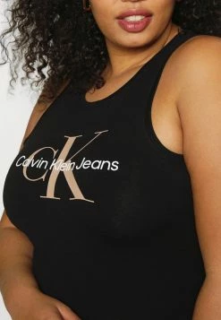 Calvin Klein Jeans SEASONAL MONOGRAM TANK DRESS - Robe En Jersey - Black -Calvin Klein Elegant Magasin 2e95f74c9289403ebd568b209ed8190d