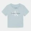 Calvin Klein Jeans MONOGRAM TEE BABY UNISEX - T-shirt Imprimé - Muted Aqua