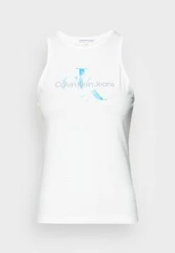 Calvin Klein Jeans AQUA SEASONAL TANK - Débardeur - Bright White -Calvin Klein Elegant Magasin 2f1ac249469742398587da1508effc79