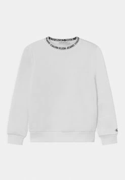 Calvin Klein Jeans INTARSIA LOGO UNISEX - Sweatshirt - Bright White