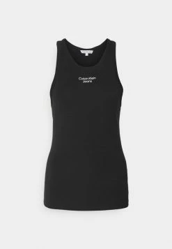 Calvin Klein Jeans STACKED LOGO RACER BACK - Débardeur - Black -Calvin Klein Elegant Magasin 3129bbb35d184905a39d5a003d065009
