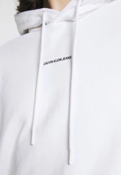 Calvin Klein Jeans MICRO BRANDING HOODIE - Sweat à Capuche - White -Calvin Klein Elegant Magasin 318cb37573f74013963be31949a521fc