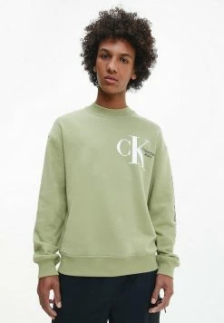 Calvin Klein Jeans DYNAMIC CREW NECK UNISEX - Sweatshirt - Faded Olive
