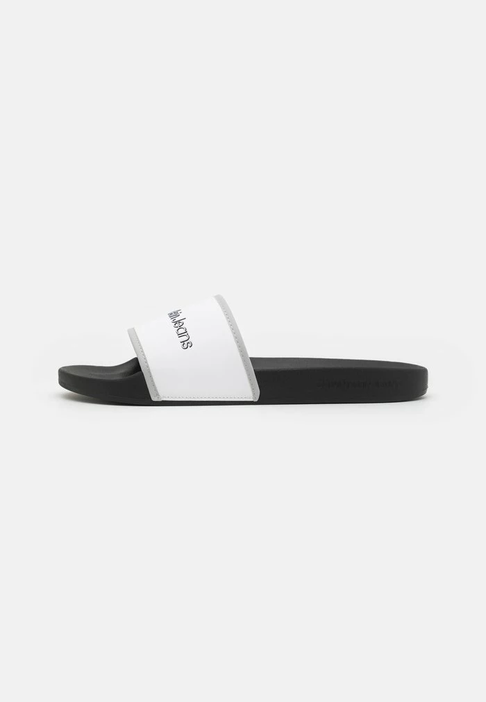 Calvin Klein Jeans SLIDE INSTITUTIONAL - Mules - Bright White 1 Calvin Klein Jeans SLIDE INSTITUTIONAL - Mules - Bright White