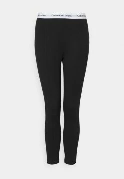 Calvin Klein Jeans CONTRAST TAPE MILANO - Legging - Black
