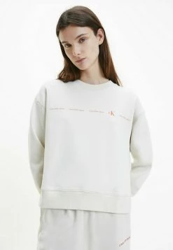 Calvin Klein Jeans RELAXED - Sweatshirt - Eggshell