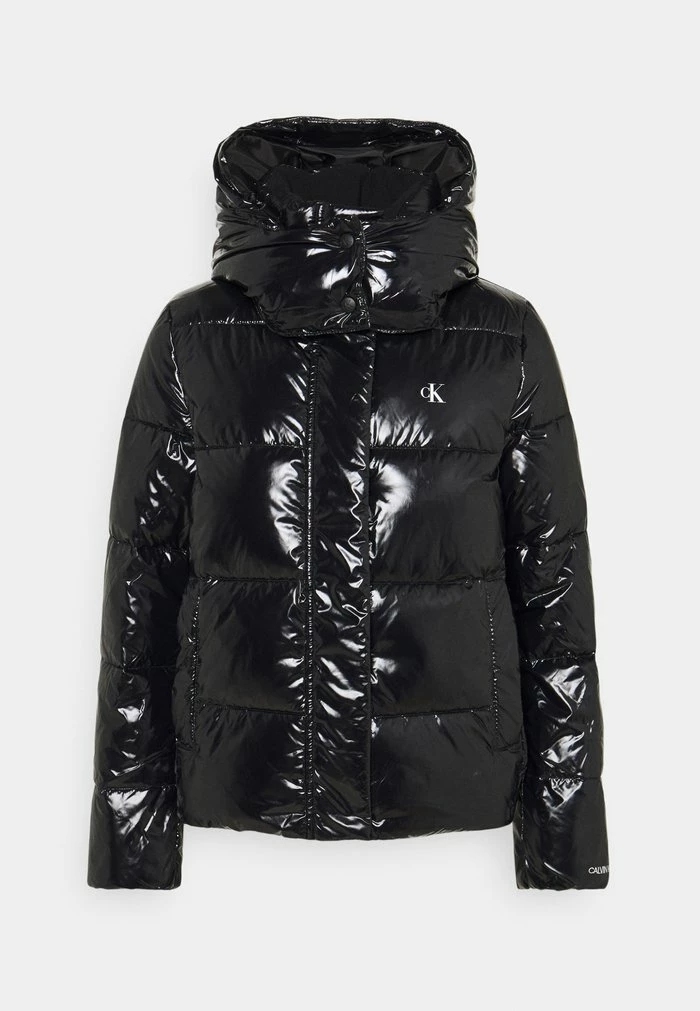 Calvin Klein Jeans HIGH SHINE PUFFER - Veste D'hiver - Black 1 Calvin Klein Jeans HIGH SHINE PUFFER - Veste D'hiver - Black