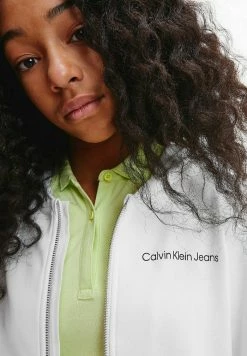 Calvin Klein Jeans GLOW IN THE DARK - Sweat à Capuche Zippé - Bright White -Calvin Klein Elegant Magasin 34bb81e03a9045289b7af01b9c5ac01f
