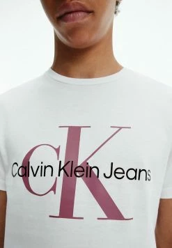 Calvin Klein Jeans MONOGRAM - T-shirt Imprimé - White Dusky Orchid -Calvin Klein Elegant Magasin 34c2085dc86b40b1a64db5e3cd26924f