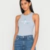 Calvin Klein Jeans AQUA SEASONAL TANK - Débardeur - Silver Sky