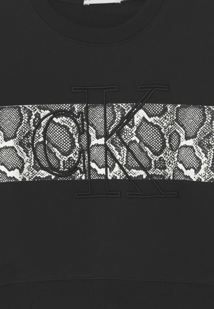 Calvin Klein Jeans REPTILE SKIN BLOCK - Sweatshirt - Black 3 Calvin Klein Jeans REPTILE SKIN BLOCK - Sweatshirt - Black – Image 3
