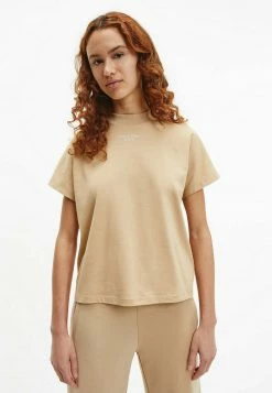 Calvin Klein Jeans RELAXED - T-shirt Imprimé - Tawny Sand