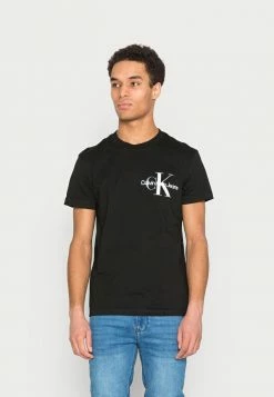 Calvin Klein Jeans TWO TONE MONOGRAM TEE - T-shirt Imprimé - Black