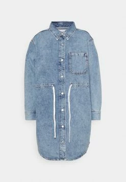 Calvin Klein Jeans DAD SHIRT DRESS - Robe Chemise - Denim Medium
