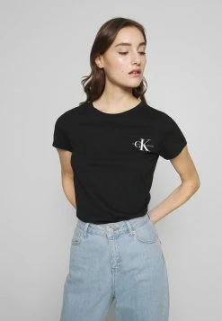 Calvin Klein Jeans MONOLOGO SLIM TEE 2 PACK - T-shirt Imprimé - Black/bright White 9 Calvin Klein Jeans MONOLOGO SLIM TEE 2 PACK - T-shirt Imprimé - Black/bright White -Calvin Klein Elegant Magasin 36c3046400414bc09d77679944f6c04f