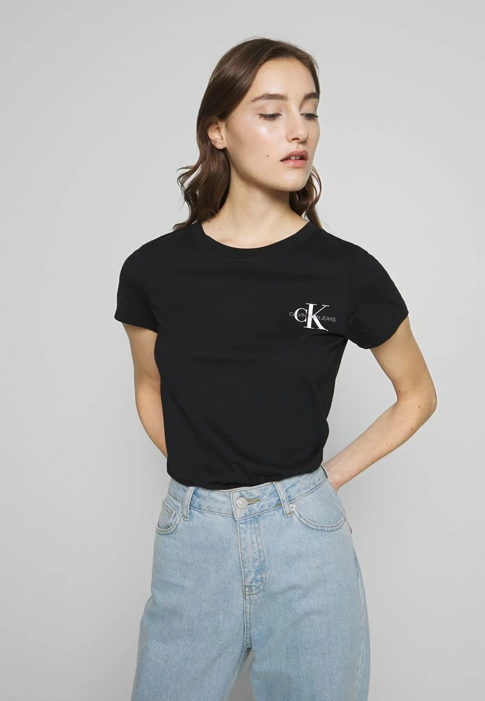 Calvin Klein Jeans MONOLOGO SLIM TEE 2 PACK - T-shirt Imprimé - Black/bright White 4 Calvin Klein Jeans MONOLOGO SLIM TEE 2 PACK - T-shirt Imprimé - Black/bright White – Image 4