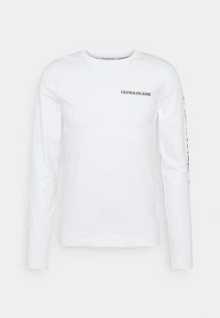 Calvin Klein Jeans ESSENTIAL INSTIT - T-shirt à Manches Longues - Bright White