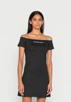 Calvin Klein Jeans MILANO BARDOT DRESS - Robe En Jersey - Black