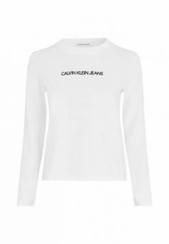 Calvin Klein Jeans SHRUNKEN INSTITUTIONAL TEE - T-shirt à Manches Longues - Bright White/ck Black 7 Calvin Klein Jeans SHRUNKEN INSTITUTIONAL TEE - T-shirt à Manches Longues - Bright White/ck Black -Calvin Klein Elegant Magasin 38c7eaacc558428a90f4235b1a3194c6