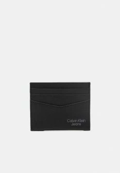 Calvin Klein Jeans MICRO PEBBLE ID CARDHOLDER - Étui Pour Cartes De Visite - Black